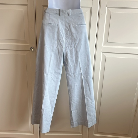 Theory Nadeema Relaxed Chino Pants Size 8, light blue capri Wide Leg, Cotton. - Picture 4 of 13